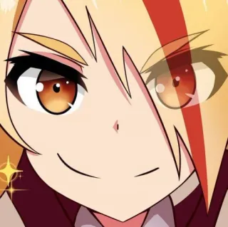 😏 Аниме, Мультфильм, Милый, Стикер, Манга, Блондинка telegram sticker
