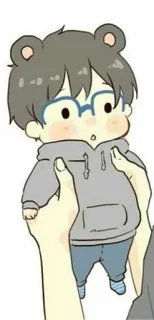 🌈 cartoon, bear, chibi, cute, kawaii, glasses telegram sticker