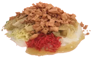 🍝 food, salad, appetizer, asian food, wonton strips, restaurant dish, plating telegram sticker