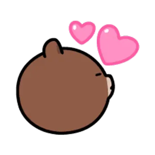 😋 orso, cuore, amore, carino, cartone animato telegram sticker
