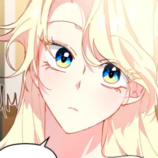 🪞 anime girl, manga, blonde hair, cartoon, woman, portrait telegram sticker