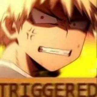💿 TRIGGERED triggered, anime, angry, meme telegram sticker