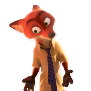 🤗 Nick Wilde Zootopia zorro, zootopia, dibujos animados, disney, nick wilde telegram sticker