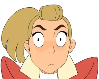 😳 Adora She-Ra and the Princesses of Power She-Ra, Adora, animation, cartoon, Netflix, surprised telegram sticker