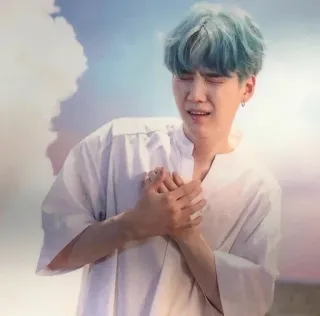 🖤 Suga K-pop, BTS, Suga, Min Yoongi, Musicista, Cantante, Celebrità, Pianto telegram sticker