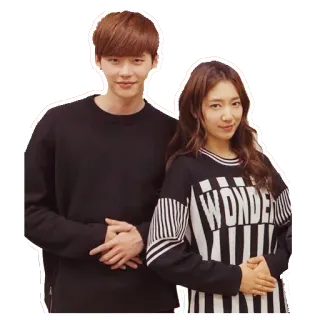 😇 WONDER coréen, acteur, actrice, asiatique, couple, amour, série télé telegram sticker