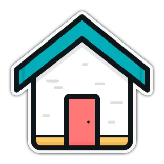 🏠 casa, dimora, edificio, abitazione, architettura, icona whatsapp sticker