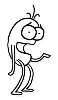 💁 Мультфильм, Каракули, Линейный рисунок, Персонаж telegram sticker