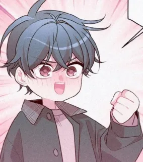 👀 Anime, Dễ thương, Con trai, Hoạt hình, Vui vẻ, Vui tươi whatsapp sticker