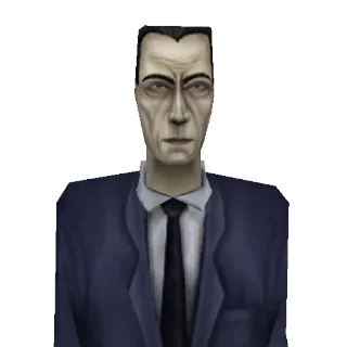 🙂 G-Man Half-Life gra wideo, postać, garnitur, tajemniczy telegram sticker