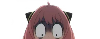 😨 Anya Forger Spy x Family Anime, Kartun, Terkejut, Horor, Spy x Family, Anya Forger whatsapp sticker