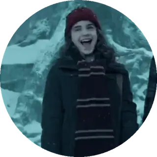 🪒 Hermione Granger Harry Potter hermione granger, harry potter, winter, film, tovenaar, magie telegram sticker