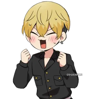 🥰 @HAWKS Anime, Hoạt hình, Vui vẻ, Chibi, Kawaii telegram sticker