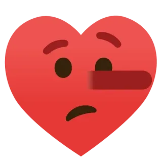 🌟 heart, emoji, sad, hurt, broken, injured, red, face telegram sticker
