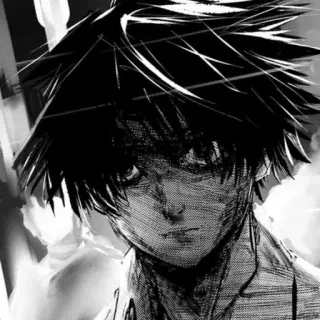 😡 Anime, Manga, Trắng đen, Chân dung telegram sticker