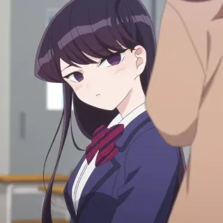 🍬 Komi Shouko Komi Can't Communicate Anime, Garota, Uniforme escolar, Bonita, Komi Can't Communicate, Komi Shouko telegram sticker
