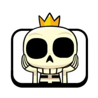 🤩 cartoon, skeleton, king, crown telegram sticker