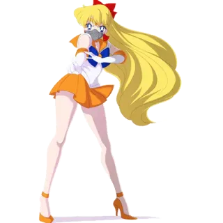 😷 Sailor Venus Sailor Moon Anime, Sailor Venus, Sailor Moon, Dessin animé, Masque whatsapp sticker