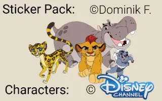 © Sticker Pack: Characters: roi lion, dessin animé, disney, personnages, animal, sticker telegram sticker