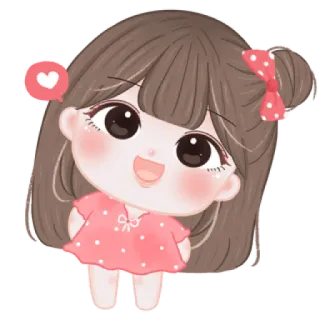🍓 卡通, 女孩, 可爱, 卡哇伊, 插图, 贴纸 telegram sticker