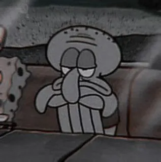🔪 Squidward Tentacles Spongebob Squarepants สควิดเวิร์ด, สพันจ์บ็อบ สแควร์แพนส์, การ์ตูน, ตัวละคร telegram sticker