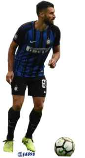 ☄️ サッカー選手, サッカー, スポーツ, アスリート, インテル, ボール telegram sticker