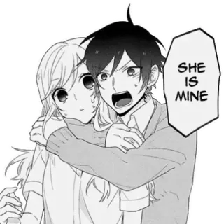 💞 SHE IS MINE 애니메이션, 커플, 만화, 질투, 소유욕, 관계 telegram sticker
