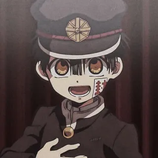 🏮 Hanako Toilet-bound Hanako-kun Anime, Hanako-kun, Pegatina, Uniforme escolar, Fantasma, Sobrenatural, Personaje telegram sticker