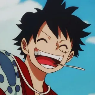 😁 Luffy One Piece anime, monkey d luffy, pirat, kreskówka, one piece telegram sticker
