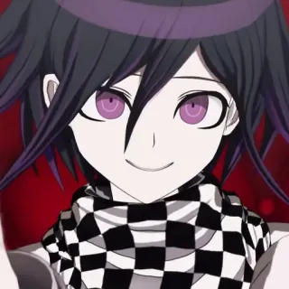 🙂 Kokichi Oma Danganronpa Аниме, Игра, Персонаж, Кокичи Ома, Danganronpa, Улыбка, Фанарт telegram sticker