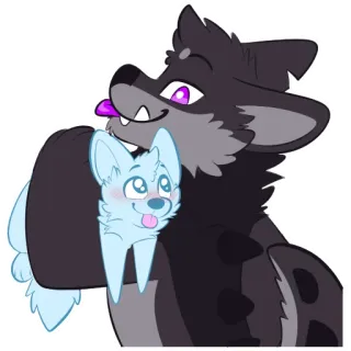 💪 furry, antro, animais, fofo, desenho animado telegram sticker