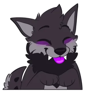 ☺️ lobo, animal, desenho animado, adesivo, furry, fofo telegram sticker