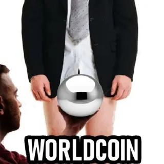 🌎 WORLDCOIN cripto, moneda, Worldcoin, digital, tecnología, finanzas whatsapp sticker