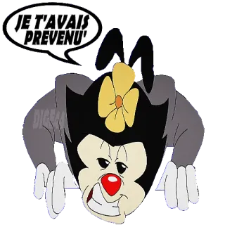 ⚠️ JE T'AVAIS PREVENU' dibujos animados, advertencia, francés, animal, gracioso telegram sticker