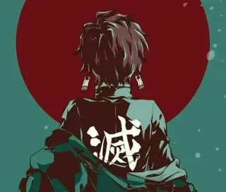🍃 滅 Anime, Japonés, Símbolo, Personaje, Arte, Ilustración whatsapp sticker