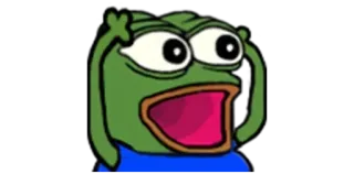 😱 Pepe the Frog Pepe, frog, shocked, meme, Internet meme, FeelsBadMan telegram sticker