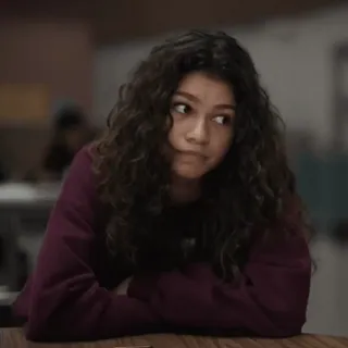 😪 Zendaya aktris, wanita, potret, rambut keriting, selebriti telegram sticker