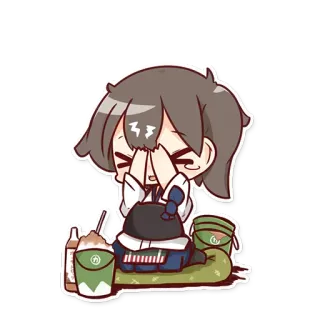 😄 anime, chibi, cute, girl, character, sticker telegram sticker