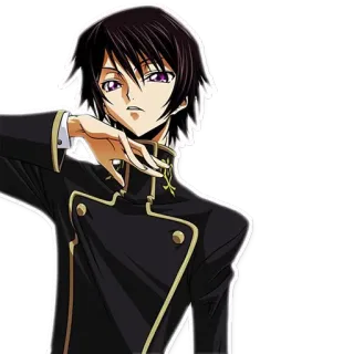 😒 Lelouch Lamperouge Code Geass anime, lelouch, code geass, character, anime character telegram sticker