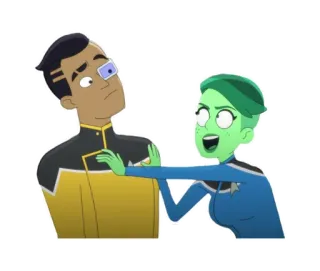 😱 Star Trek: Lower Decks Star Trek, Lower Decks, Desenho animado, Animação, Ficção científica, Espaço, Série de TV telegram sticker