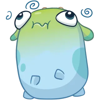 😑 mignon, monstre, dessin animé, drôle, adorable, kawaii whatsapp sticker