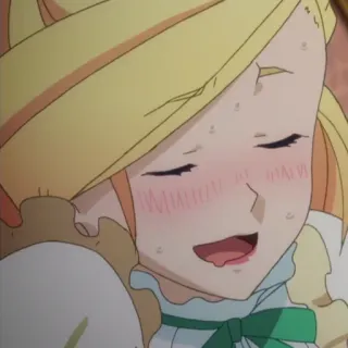 💫 アニメ, 漫画, 汗, 疲れた, 女性 telegram sticker