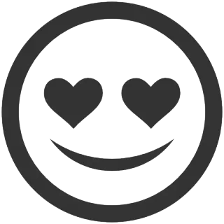 😍 emoji, love, heart eyes, smile, sticker telegram sticker