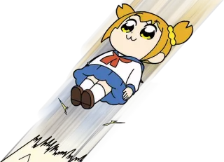 🙀 Popuko Pop Team Epic Anime, Manga, Pop Team Epic, Popuko, Rutschen, Humor telegram sticker