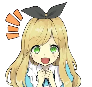 😀 アニメ, 女の子, 可愛い, 幸せ, 陽気, キュート, 漫画 telegram sticker
