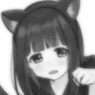 ☺️ Anime, Katzenohren, Manga, Mädchen, süß telegram sticker