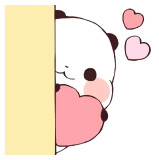 ❤ Panda, Corazón, Amor, Lindo, Sticker telegram sticker