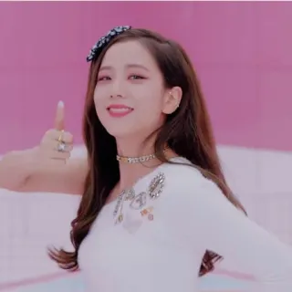 👍 Jisoo kpop, singer, thumb up, woman, smile, Blackpink telegram sticker