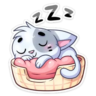 😴 ZZZ gato, dormindo, zzz, animal, animal de estimação telegram sticker