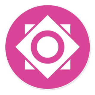 😘 Simbolo, Cerchio, Geometrico, Rosa, Bianco, Astratto telegram sticker